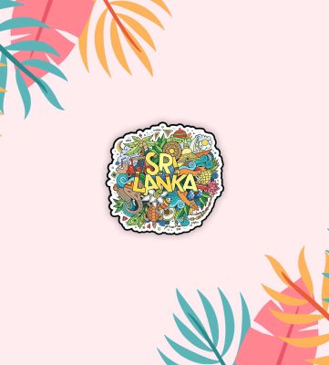 Sri Lanka Country Wooden Fridge Magnet Sticker Refrigerator Door, Home & Kitchen Decor Accessories Travel Souvenir Stylish Gift Item